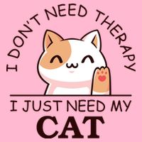 I Don't Need Therapy I Just Need My Cat Cute Short Acrylic Beanie