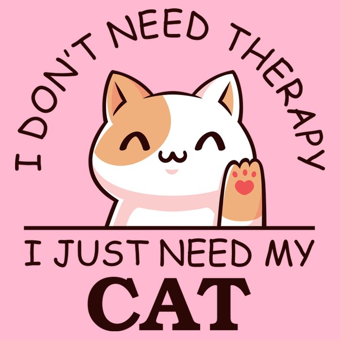 I Don't Need Therapy I Just Need My Cat Cute Short Acrylic Beanie