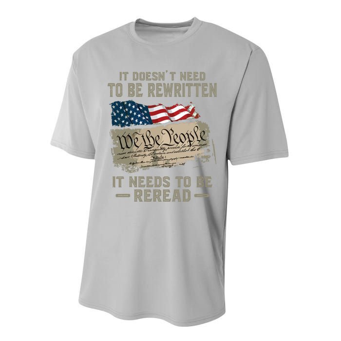 It Doesnt Need To Be Rewritten It Needs To Be Reread Performance Sprint T-Shirt