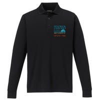 Indiana Dunes National Park Lake Michigan Retro Sunset Performance Long Sleeve Polo