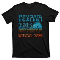 Indiana Dunes National Park Lake Michigan Retro Sunset T-Shirt