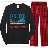 Indiana Dunes National Park Lake Michigan Retro Sunset Long Sleeve Pajama Set