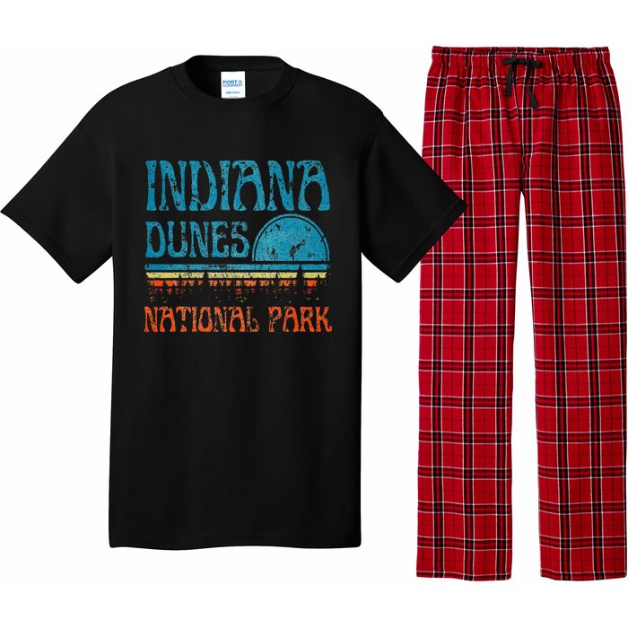 Indiana Dunes National Park Lake Michigan Retro Sunset Pajama Set