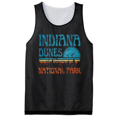 Indiana Dunes National Park Lake Michigan Retro Sunset Mesh Reversible Basketball Jersey Tank