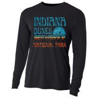 Indiana Dunes National Park Lake Michigan Retro Sunset Cooling Performance Long Sleeve Crew