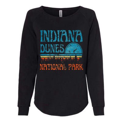 Indiana Dunes National Park Lake Michigan Retro Sunset Womens California Wash Sweatshirt