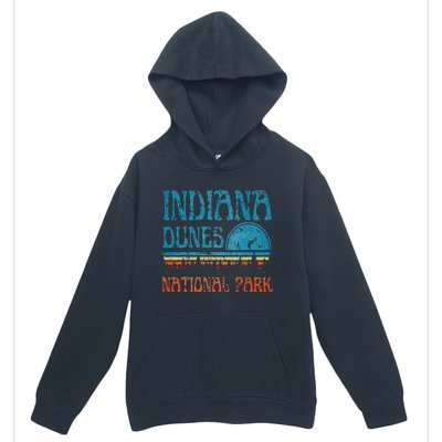 Indiana Dunes National Park Lake Michigan Retro Sunset Urban Pullover Hoodie