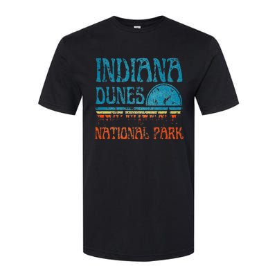 Indiana Dunes National Park Lake Michigan Retro Sunset Softstyle CVC T-Shirt