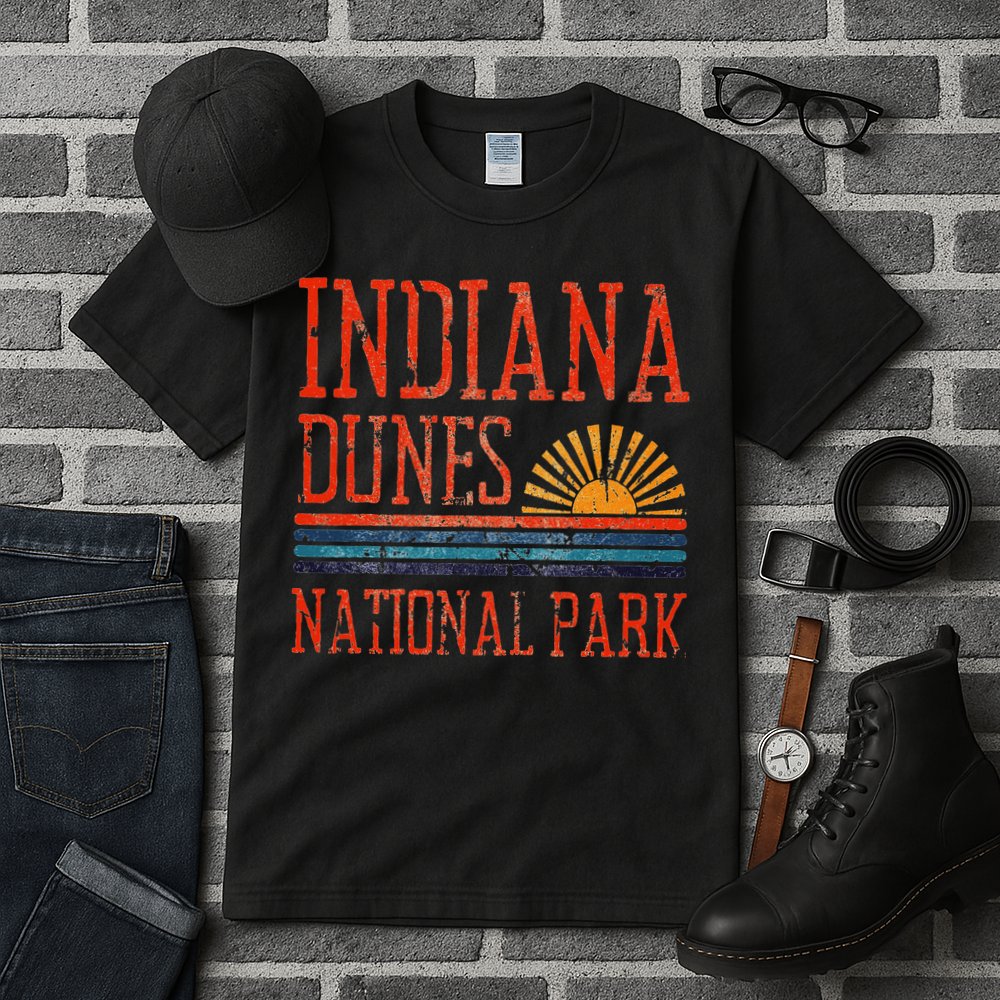 Indiana Dunes National Park Nature Great Lakes Sunset Tall T-Shirt