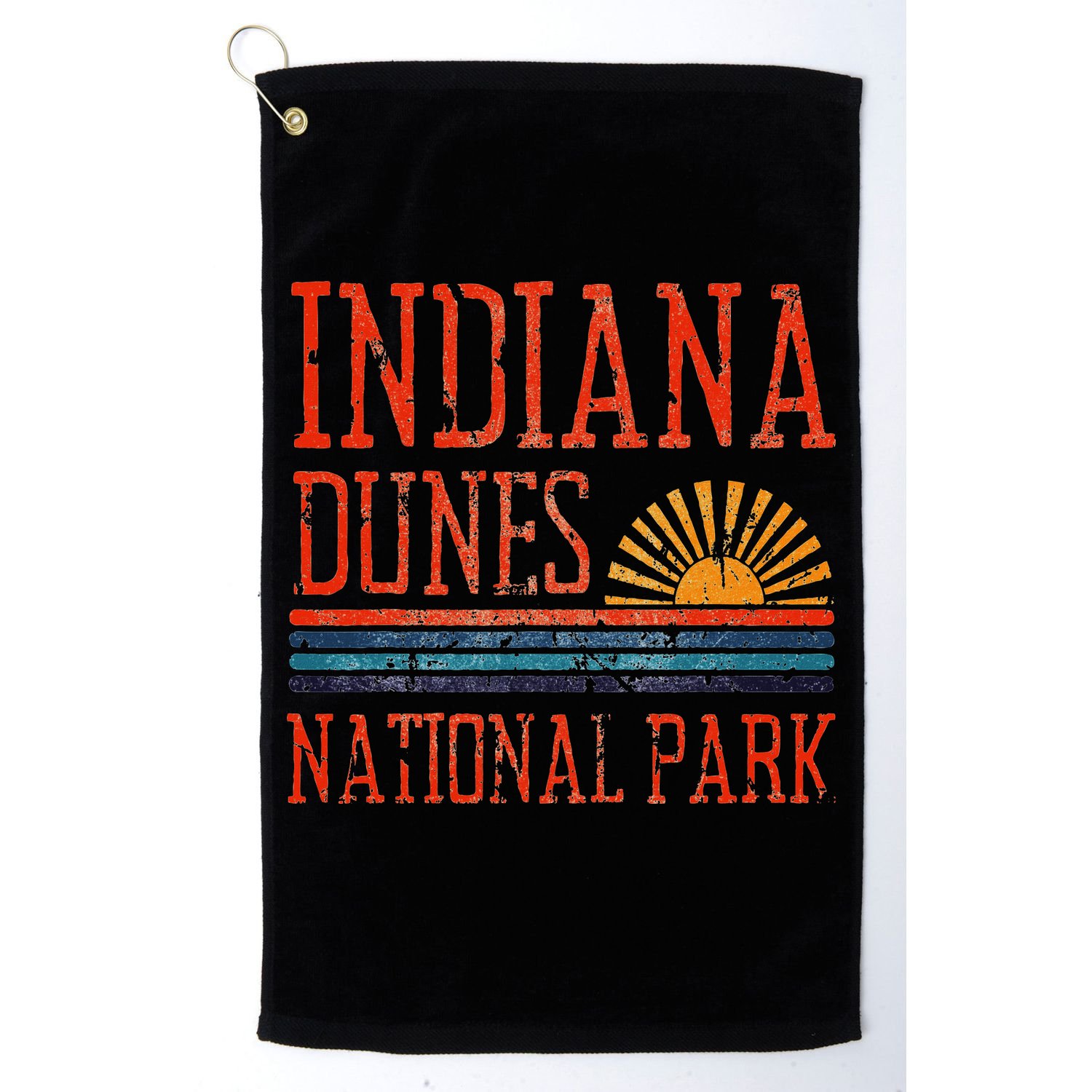 Indiana Dunes National Park Nature Great Lakes Sunset Golf Towel