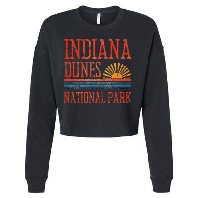 Indiana Dunes National Park Nature Great Lakes Sunset Cropped Pullover Crew