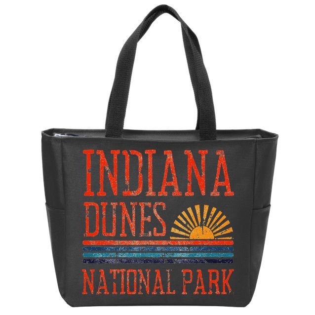 Indiana Dunes National Park Nature Great Lakes Sunset Zip Tote Bag