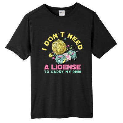 I Don't Need A License To Carry My 9mm Crocheting Lover Tall Fusion ChromaSoft Performance T-Shirt