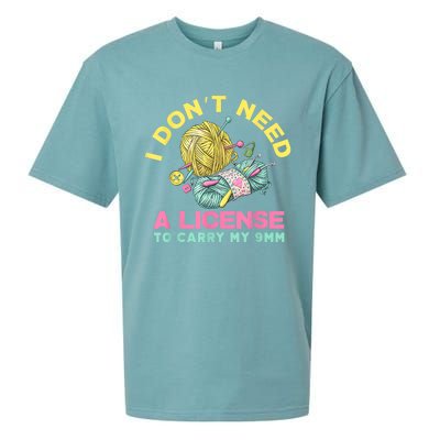 I Don't Need A License To Carry My 9mm Crocheting Lover Sueded Cloud Jersey T-Shirt