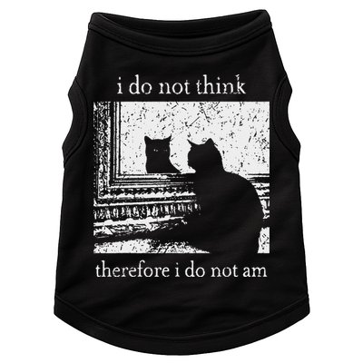 I Do Not Think Therefore I Do Not Am Cat Meme Doggie Tank