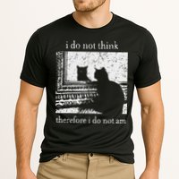 I Do Not Think Therefore I Do Not Am Cat Meme Performance Shirt