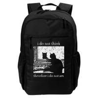 I Do Not Think Therefore I Do Not Am Cat Meme Backpack