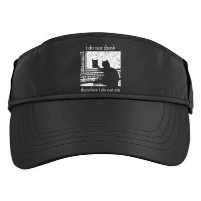 I Do Not Think Therefore I Do Not Am Cat Meme Adult Drive Performance Visor