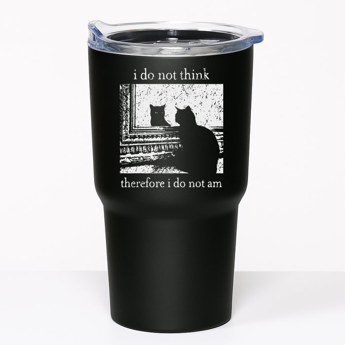 I Do Not Think Therefore I Do Not Am Cat Meme Tumbler