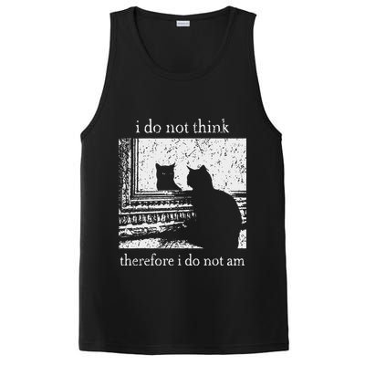 I Do Not Think Therefore I Do Not Am Cat Meme PosiCharge Competitor Tank