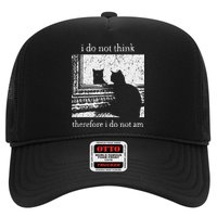 I Do Not Think Therefore I Do Not Am Cat Meme Hat