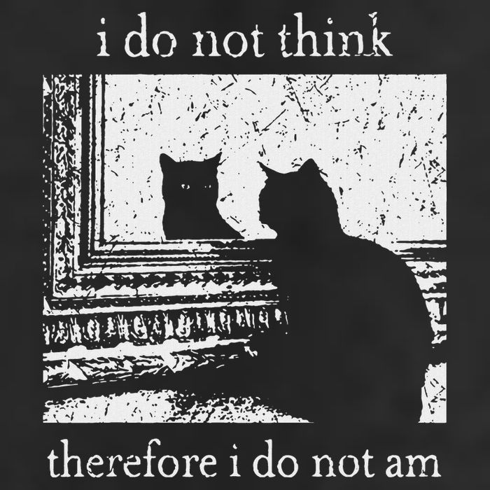 I Do Not Think Therefore I Do Not Am Cat Meme Hat