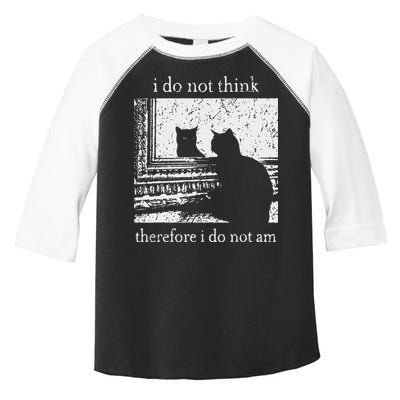 I Do Not Think Therefore I Do Not Am Cat Meme Toddler Fine Jersey T-Shirt