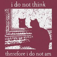 I Do Not Think Therefore I Do Not Am Cat Meme 16oz Travel Tumbler