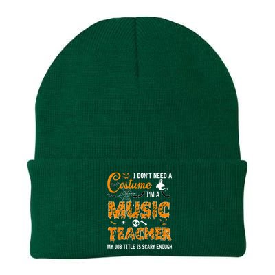 I Dont Need A Costume Im A Music Teacher Halloween Gift Knit Cap Winter Beanie