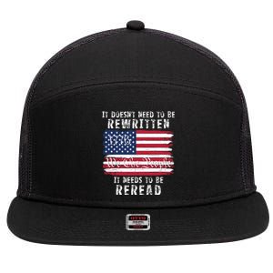 It Doesnt Need To Be Rewritten Constitution We The People 7 Panel Mesh Trucker Snapback Hat