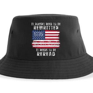 It Doesnt Need To Be Rewritten Constitution We The People Sustainable Bucket Hat