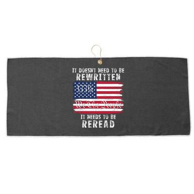 It Doesnt Need To Be Rewritten Constitution We The People Large Microfiber Waffle Golf Towel