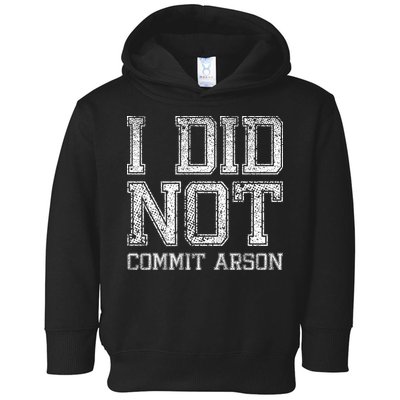 I Did Not Commit Arson Funny Arson Toddler Hoodie