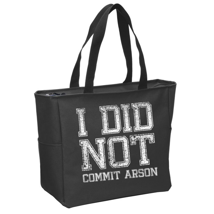 I Did Not Commit Arson Funny Arson Zip Tote Bag
