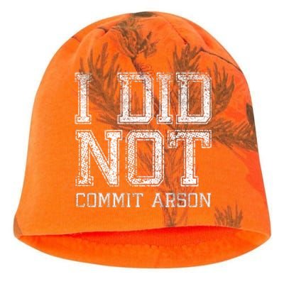 I Did Not Commit Arson Funny Arson Kati - Camo Knit Beanie