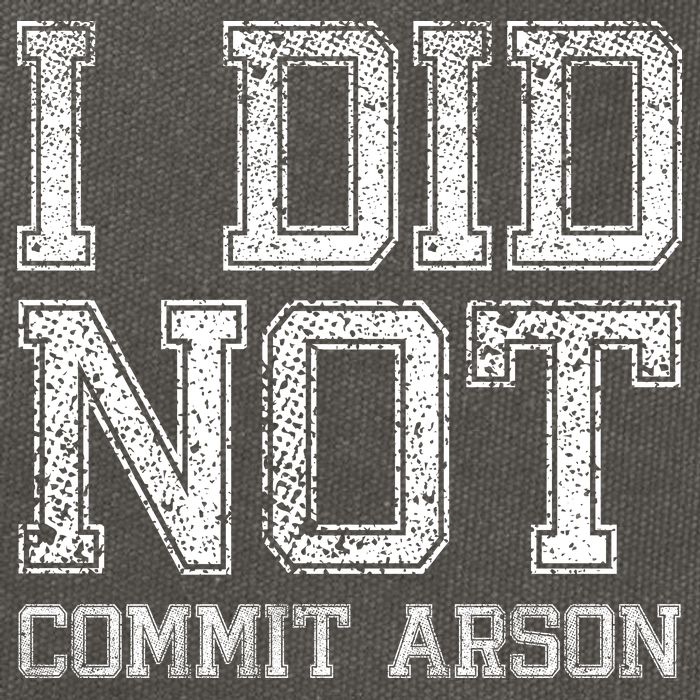 I Did Not Commit Arson Funny Arson Cotton Canvas Backpack