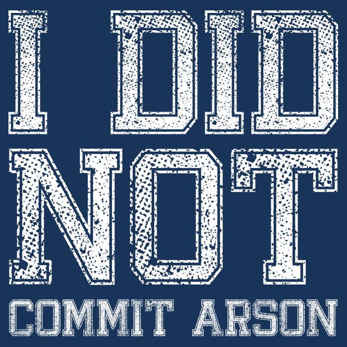 I Did Not Commit Arson Funny Arson Infant Baby Jersey Bodysuit