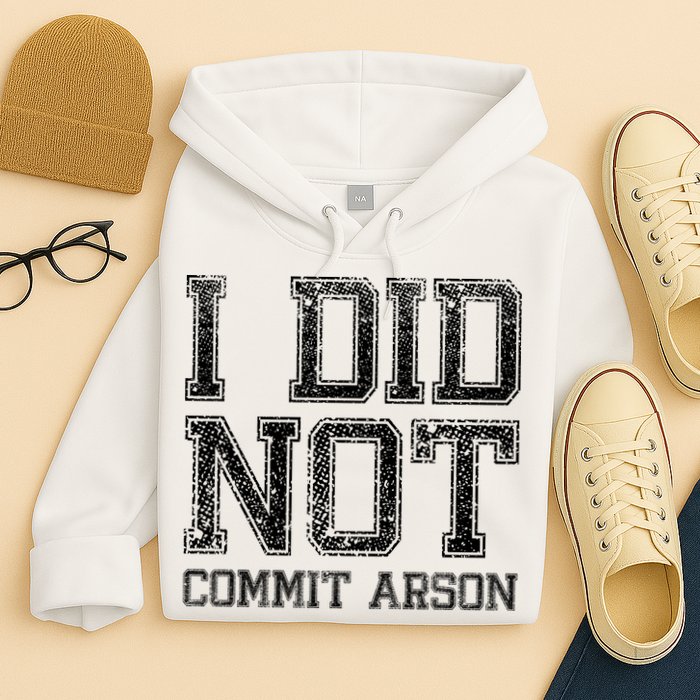 I Did Not Commit Arson Funny Arson Hoodie