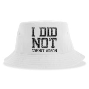 I Did Not Commit Arson Funny Arson Sustainable Bucket Hat