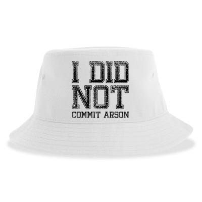 I Did Not Commit Arson Funny Arson Sustainable Bucket Hat