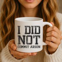 I Did Not Commit Arson Funny Arson Mug