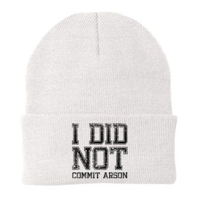 I Did Not Commit Arson Funny Arson Knit Cap Winter Beanie