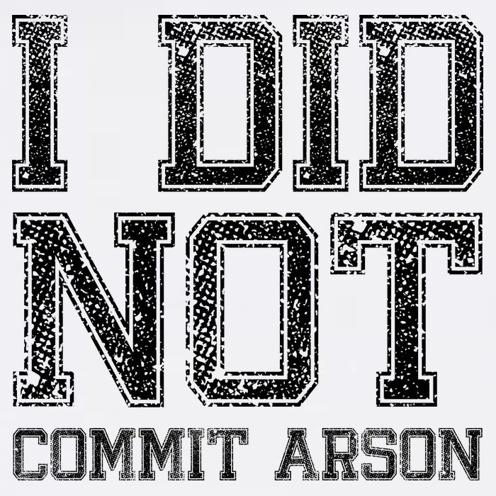 I Did Not Commit Arson Funny Arson Flatbill Hat