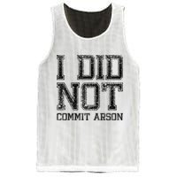 I Did Not Commit Arson Funny Arson Mesh Reversible Basketball Jersey Tank