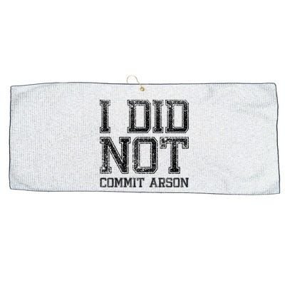I Did Not Commit Arson Funny Arson Large Microfiber Waffle Golf Towel