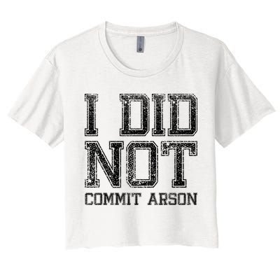 I Did Not Commit Arson Funny Arson Crop Top