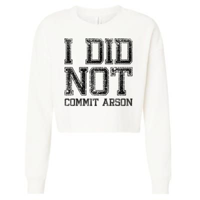 I Did Not Commit Arson Funny Arson Cropped Pullover Crew