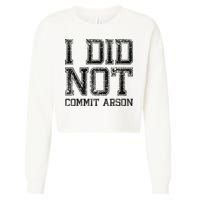 I Did Not Commit Arson Funny Arson Cropped Pullover Crew