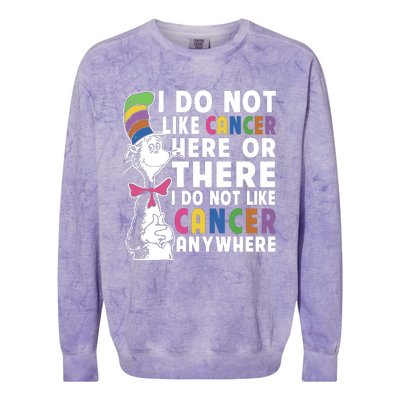 I Do Not Like Cancer Colorblast Crewneck Sweatshirt