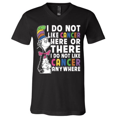 I Do Not Like Cancer V-Neck T-Shirt